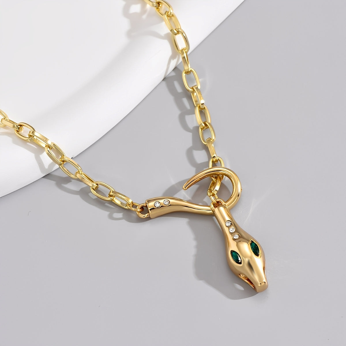 Celia – Schlangenkette mit Strass-Halskette
