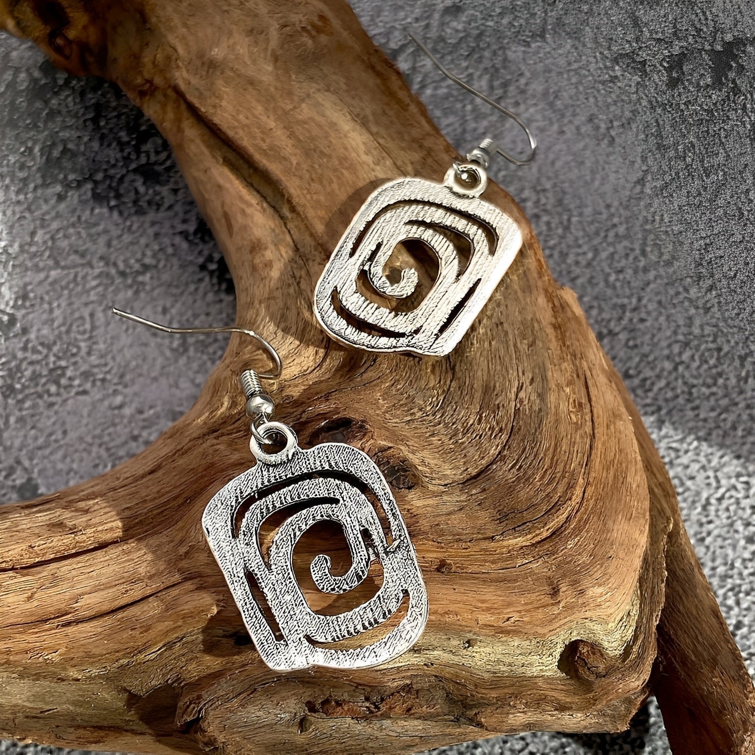 Kaia – Boho-Ohrringe aus Silber mit Spiraldesign