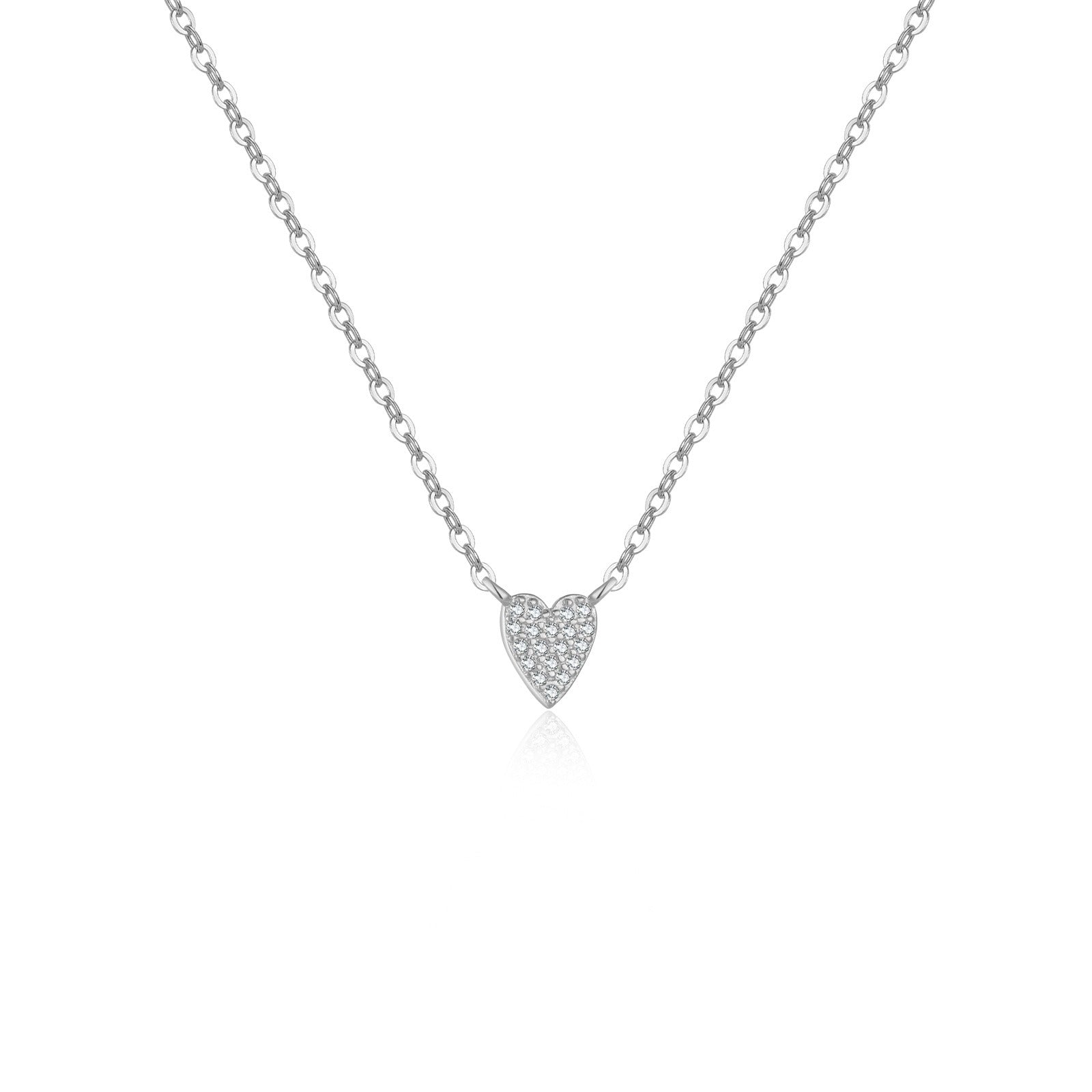 Juliet – Herz-Halskette aus 925 Sterling Silber mit Diamant