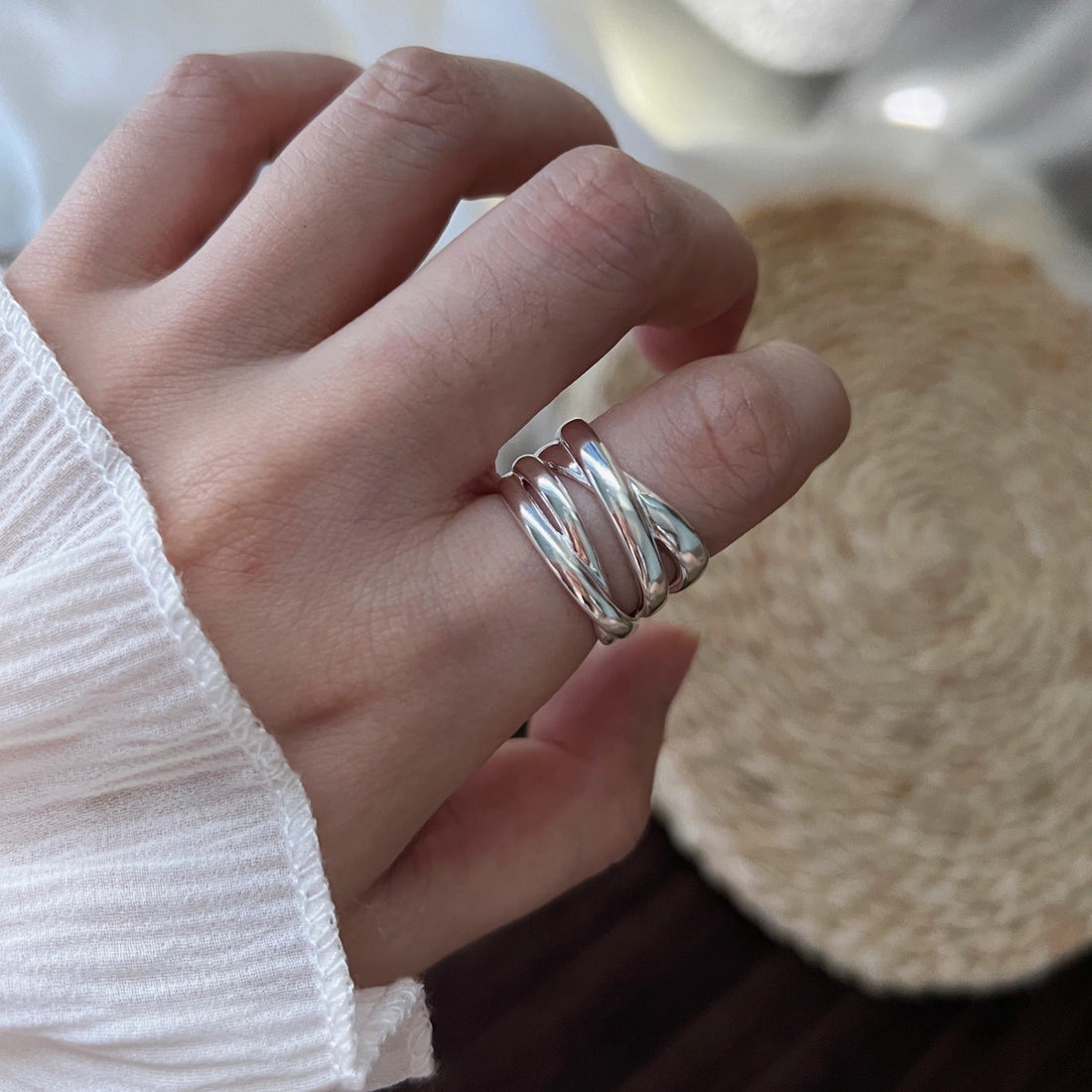 Riley – Geometrischer Ring romantischer Liebe