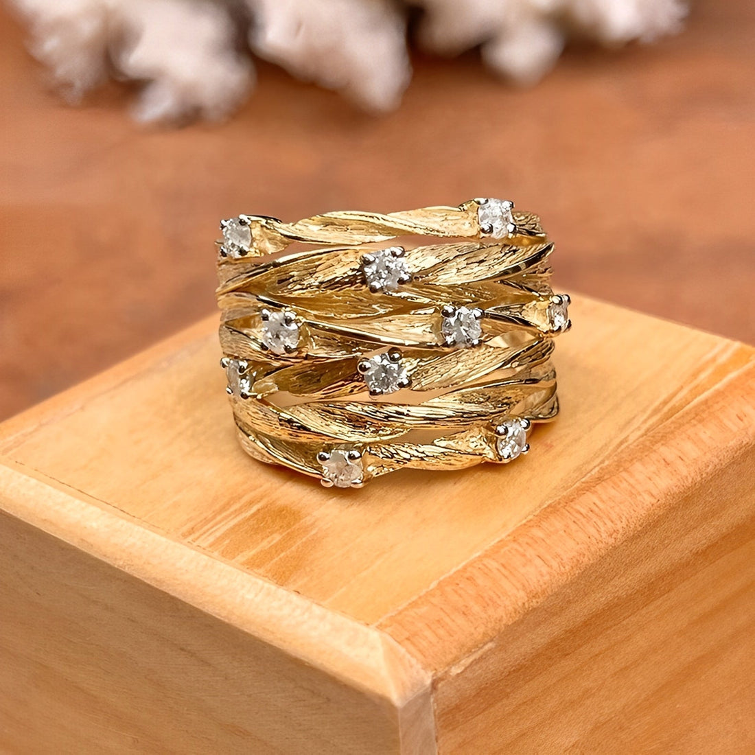 Marisse – Goldener Vintage-Ring mit subtiler Glanz