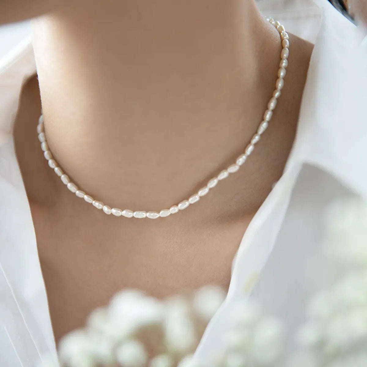 Olivia – Elegante Perlenhalskette