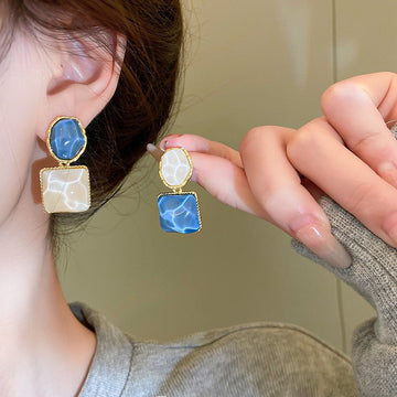 Lianne – Emaille geometrische Ohrringe