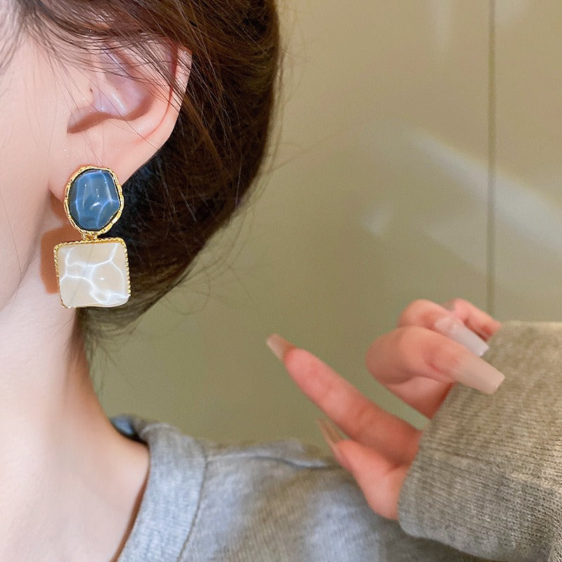 Lianne – Emaille geometrische Ohrringe