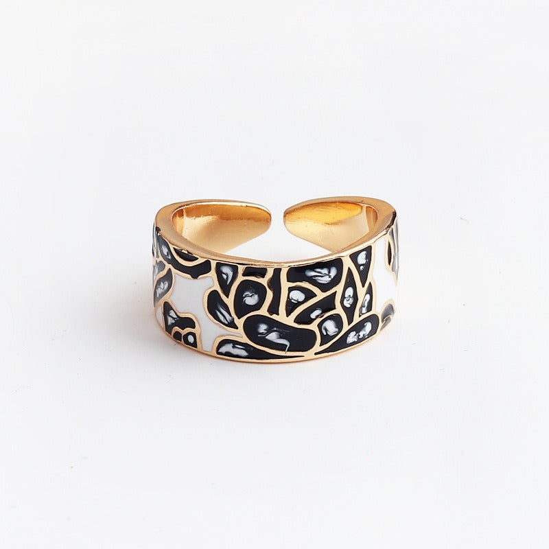 Kamille – Großer Camille-Ring mit blauem Blattmotiv