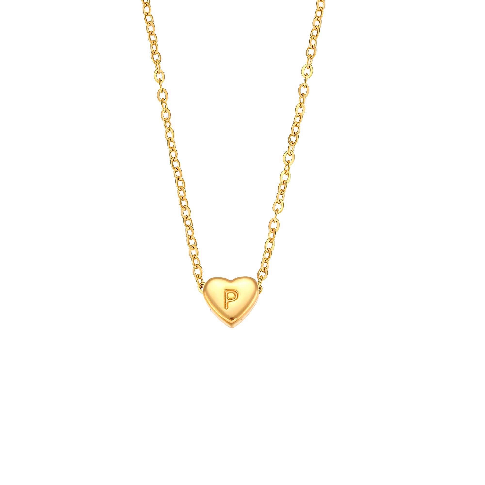 Amora – Halskette mit Herzinitialen in Goldbeschichtung