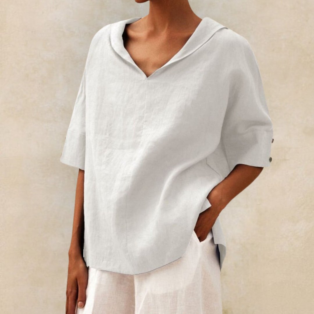 Lena – Legere Bluse mit V-Ausschnitt für Damen