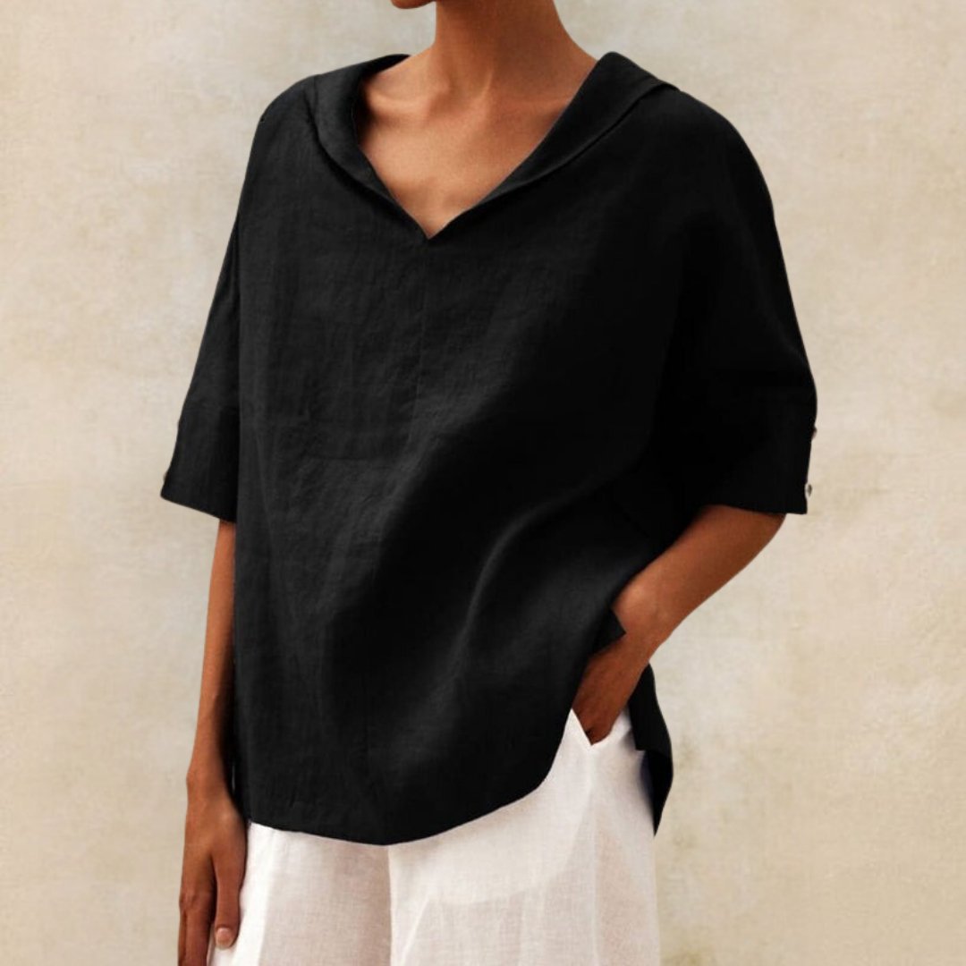 Lena – Legere Bluse mit V-Ausschnitt für Damen