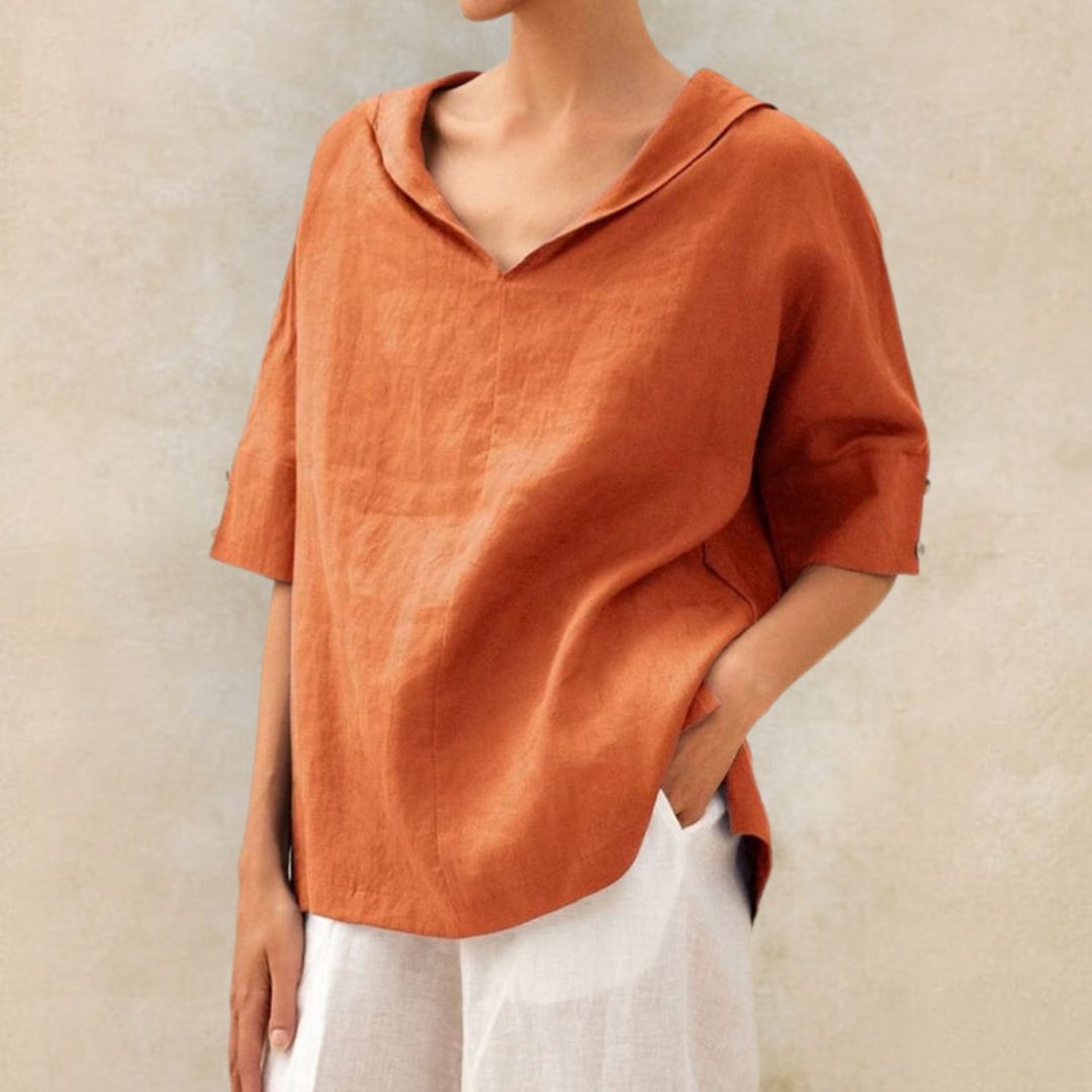 Lena – Legere Bluse mit V-Ausschnitt für Damen