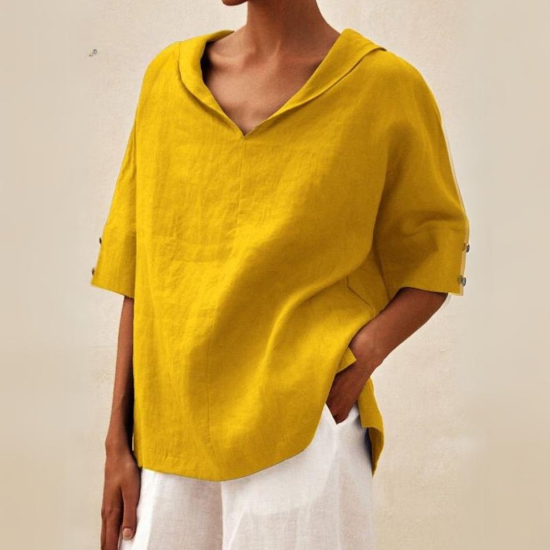 Lena – Legere Bluse mit V-Ausschnitt für Damen
