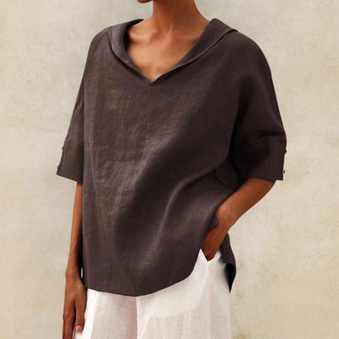 Lena – Legere Bluse mit V-Ausschnitt für Damen