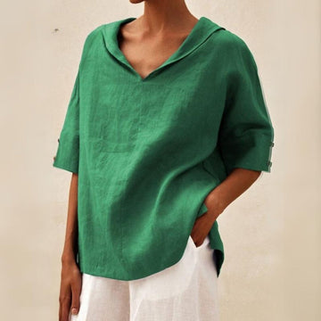 Lena – Legere Bluse mit V-Ausschnitt für Damen