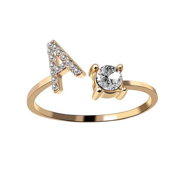 Nyla – Ring mit Anfangsbuchstaben und Zirkonia