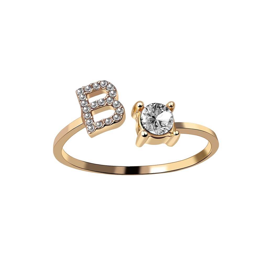 Nyla – Ring mit Anfangsbuchstaben und Zirkonia