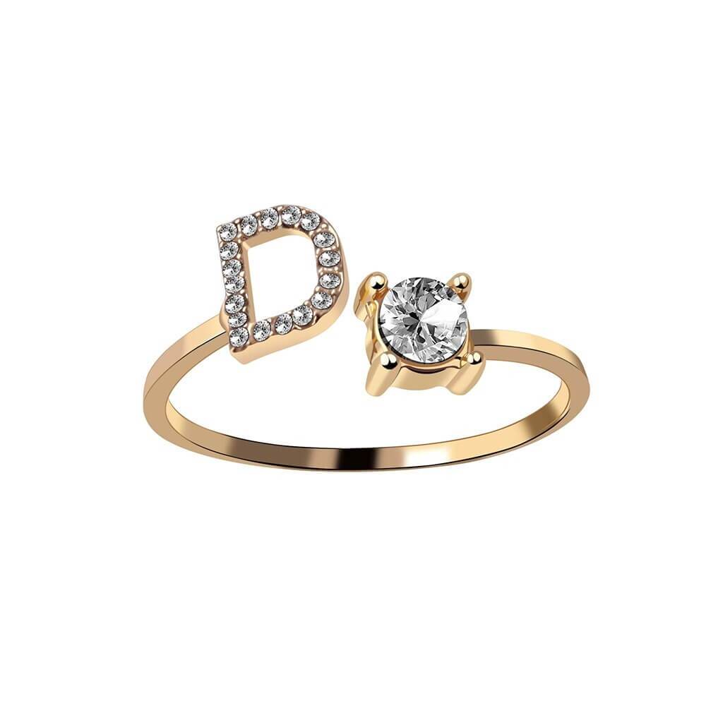Nyla – Ring mit Anfangsbuchstaben und Zirkonia