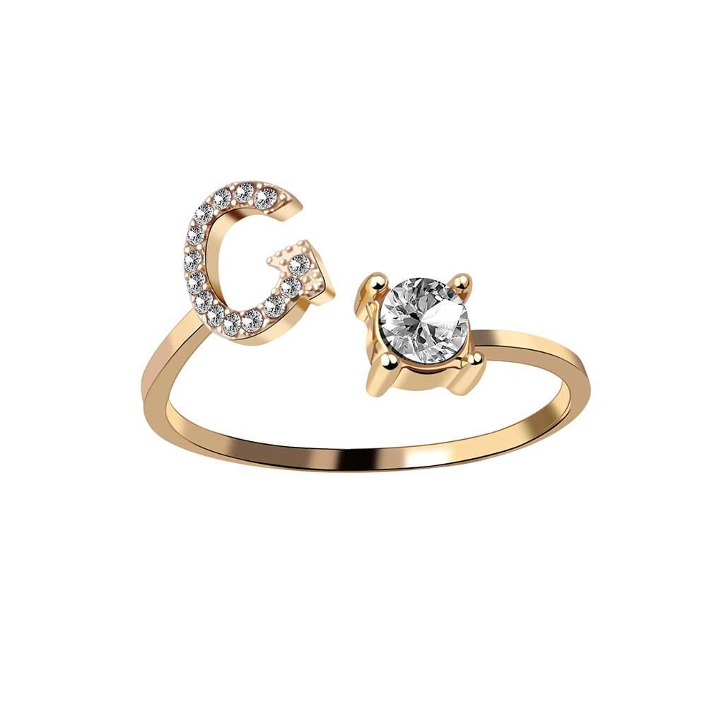 Nyla – Ring mit Anfangsbuchstaben und Zirkonia