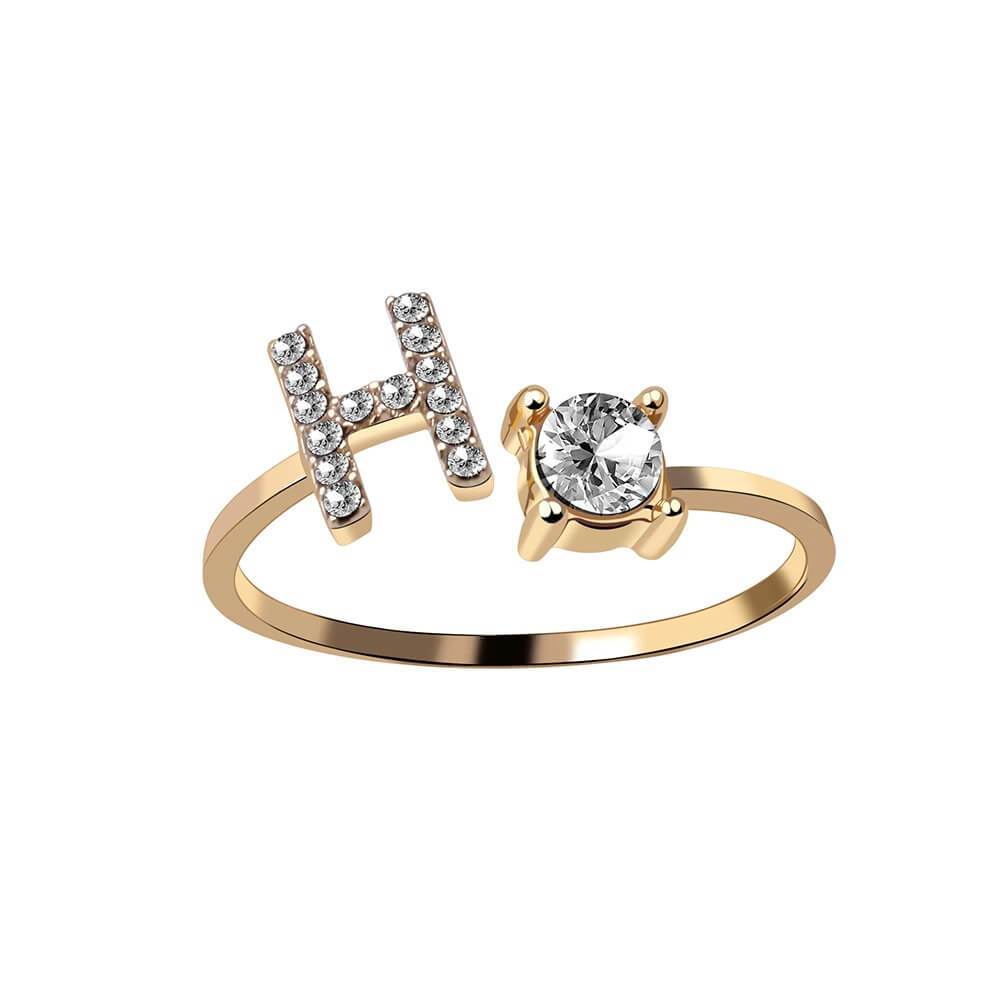 Nyla – Ring mit Anfangsbuchstaben und Zirkonia