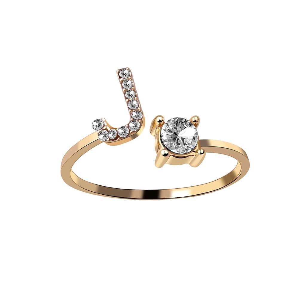 Nyla – Ring mit Anfangsbuchstaben und Zirkonia