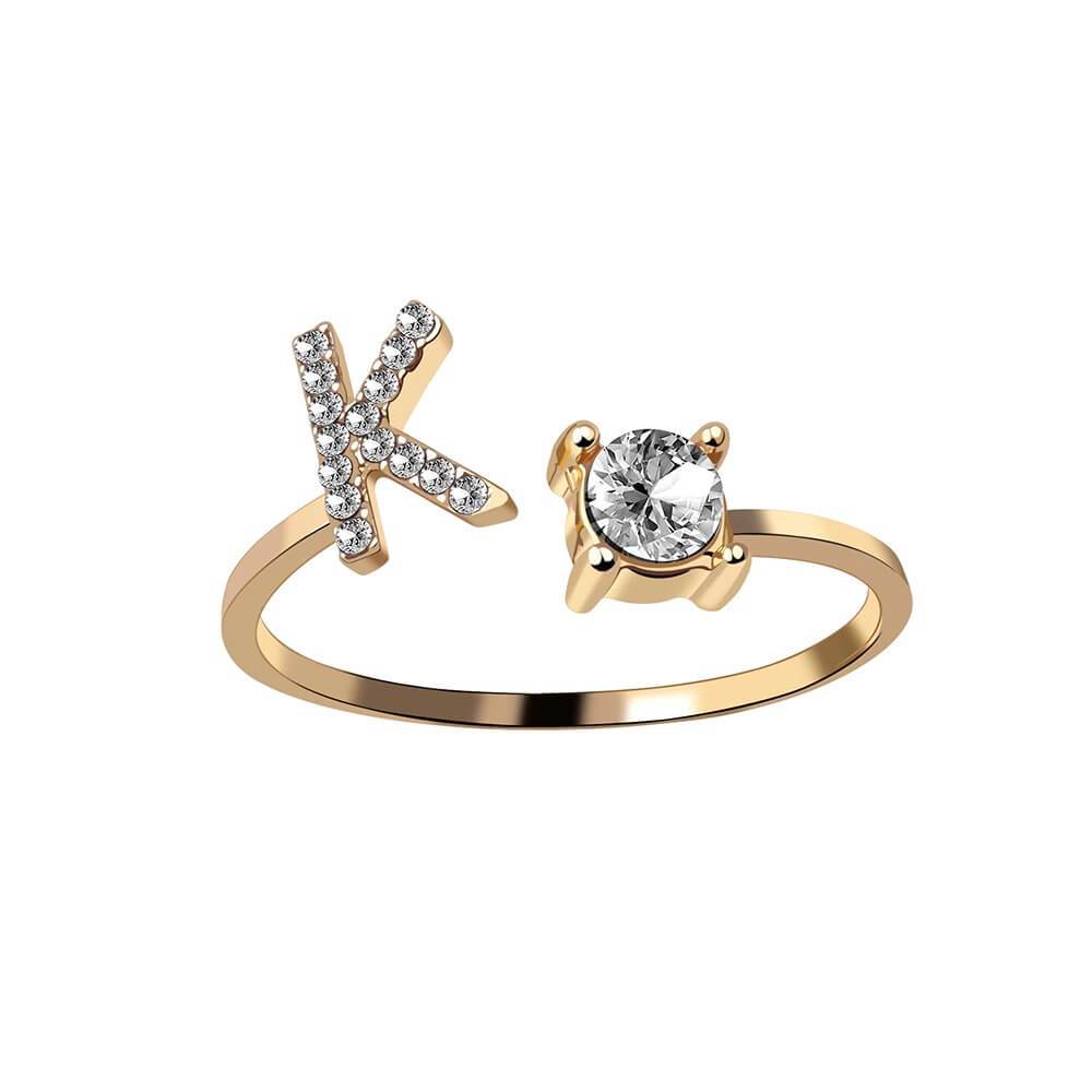 Nyla – Ring mit Anfangsbuchstaben und Zirkonia