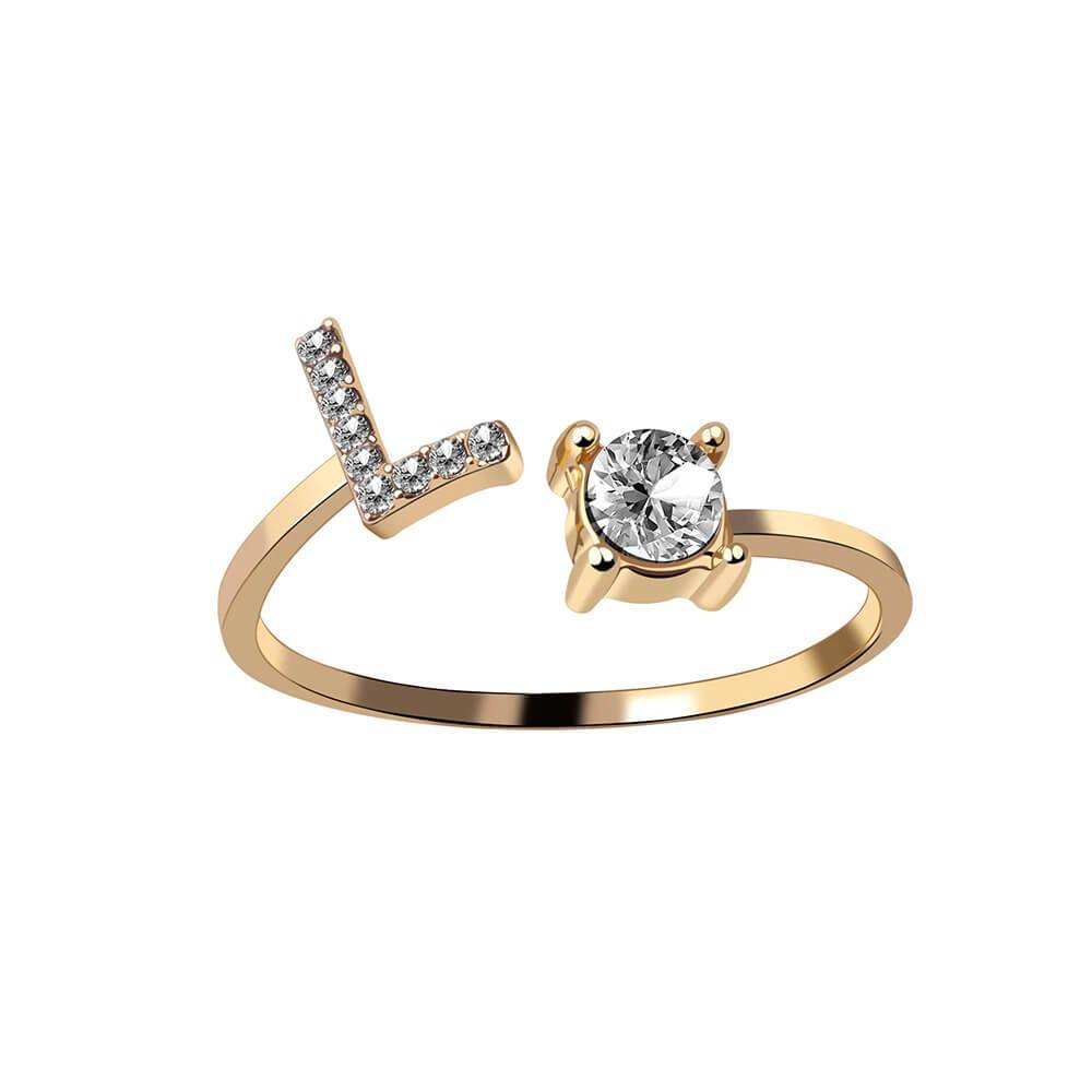 Nyla – Ring mit Anfangsbuchstaben und Zirkonia
