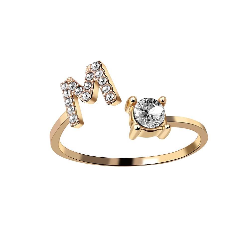 Nyla – Ring mit Anfangsbuchstaben und Zirkonia