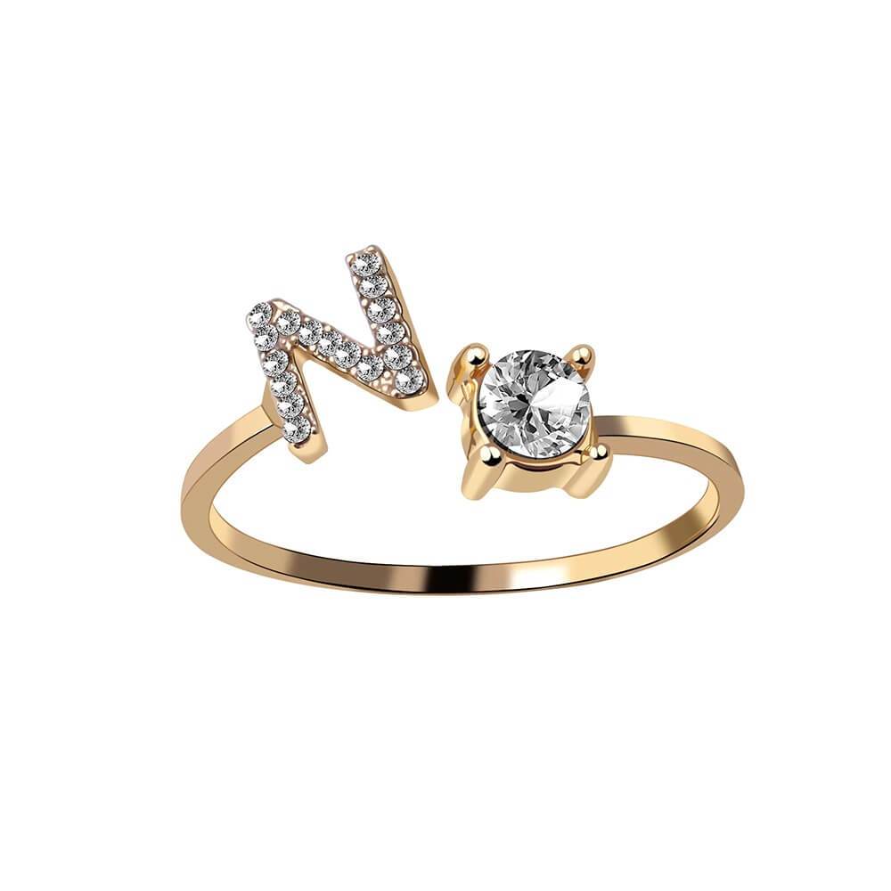 Nyla – Ring mit Anfangsbuchstaben und Zirkonia