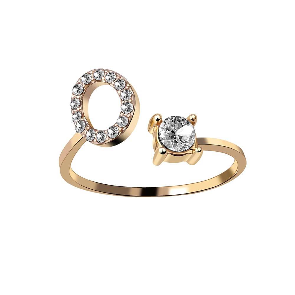 Nyla – Ring mit Anfangsbuchstaben und Zirkonia