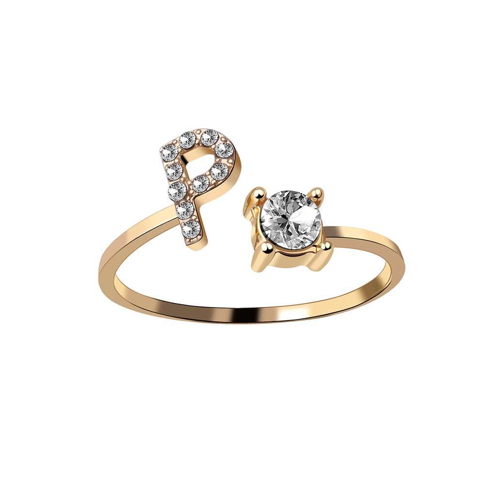 Nyla – Ring mit Anfangsbuchstaben und Zirkonia