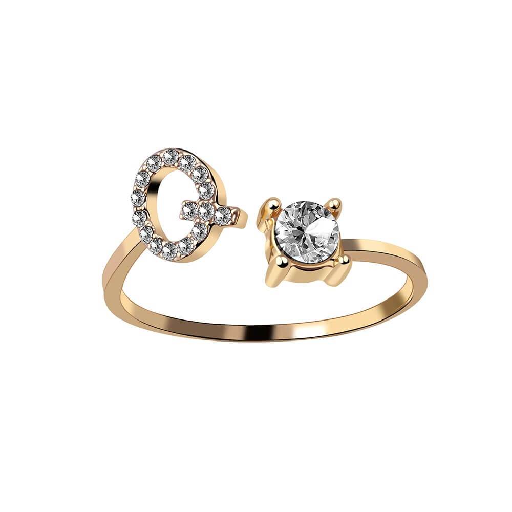 Nyla – Ring mit Anfangsbuchstaben und Zirkonia
