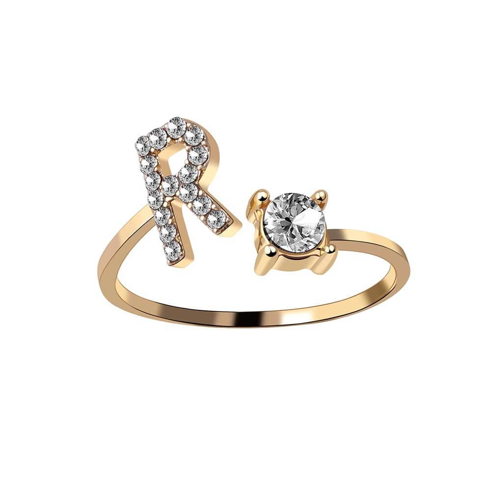 Nyla – Ring mit Anfangsbuchstaben und Zirkonia