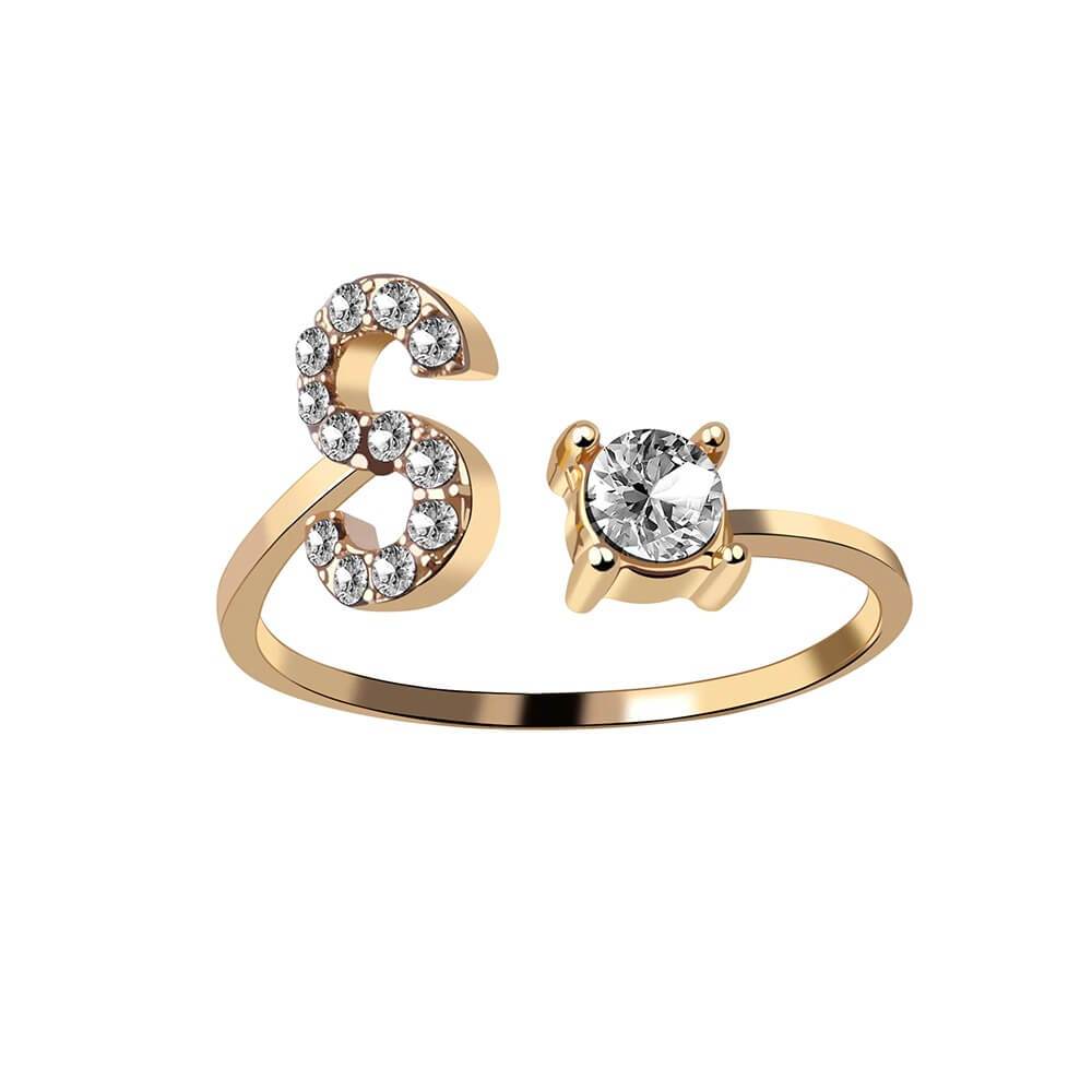 Nyla – Ring mit Anfangsbuchstaben und Zirkonia