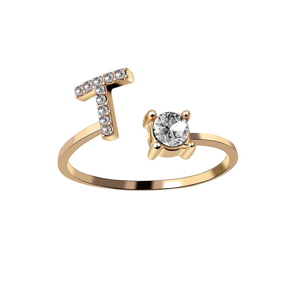 Nyla – Ring mit Anfangsbuchstaben und Zirkonia