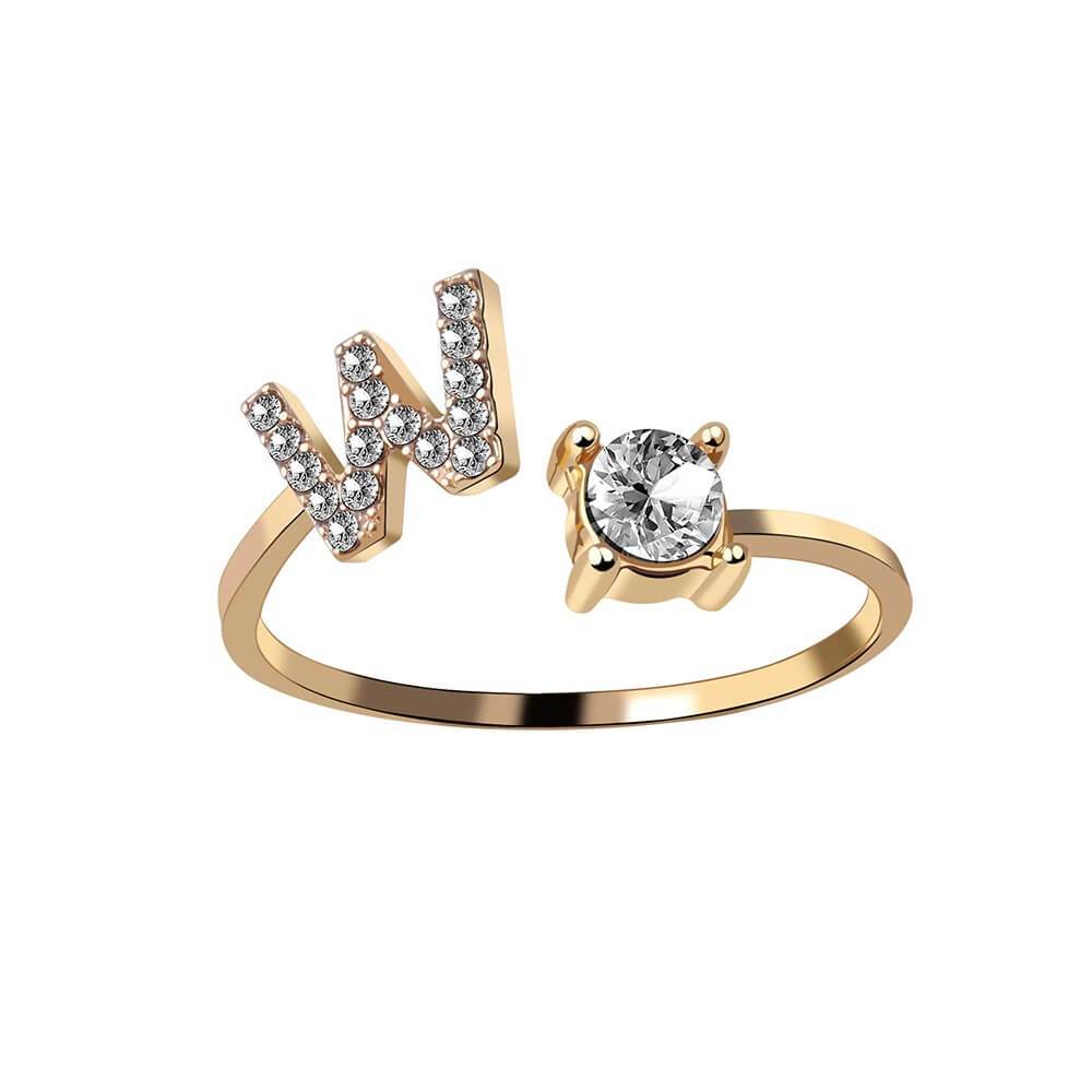 Nyla – Ring mit Anfangsbuchstaben und Zirkonia