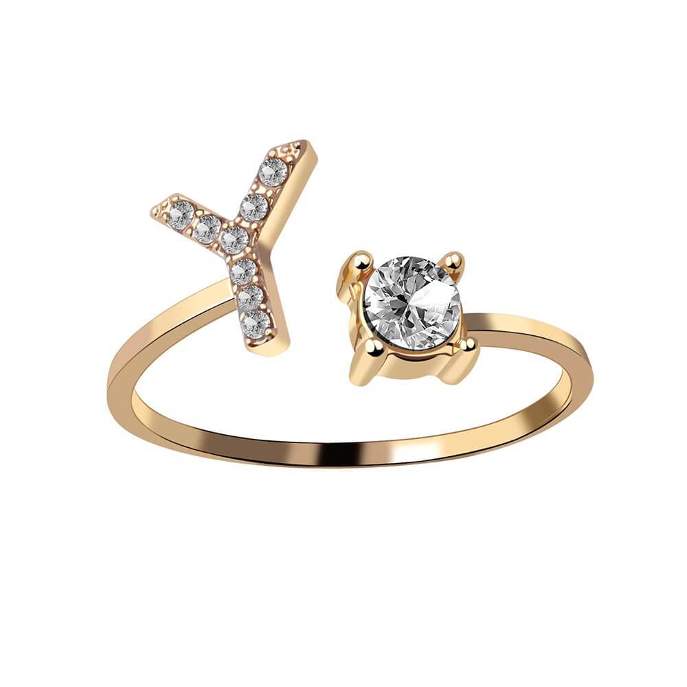 Nyla – Ring mit Anfangsbuchstaben und Zirkonia