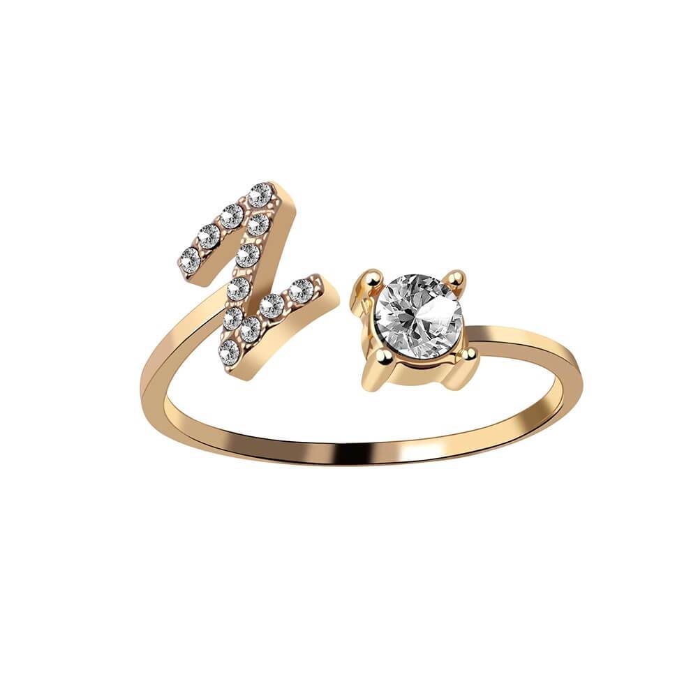Nyla – Ring mit Anfangsbuchstaben und Zirkonia