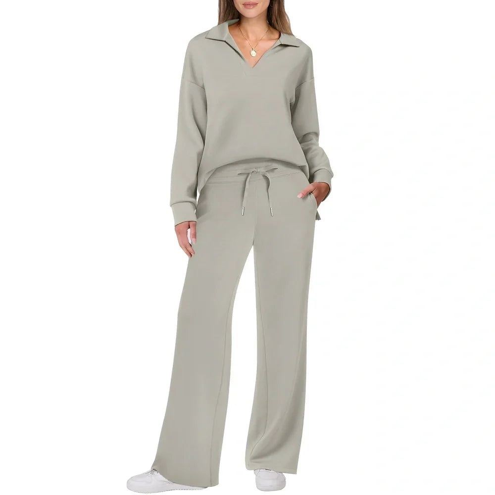Justina - Entspanntes Set aus Pullover und Hosen für Frauen