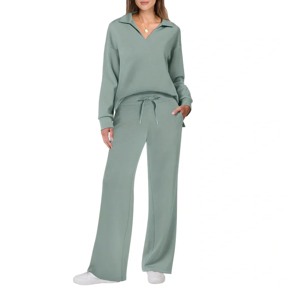 Justina - Entspanntes Set aus Pullover und Hosen für Frauen