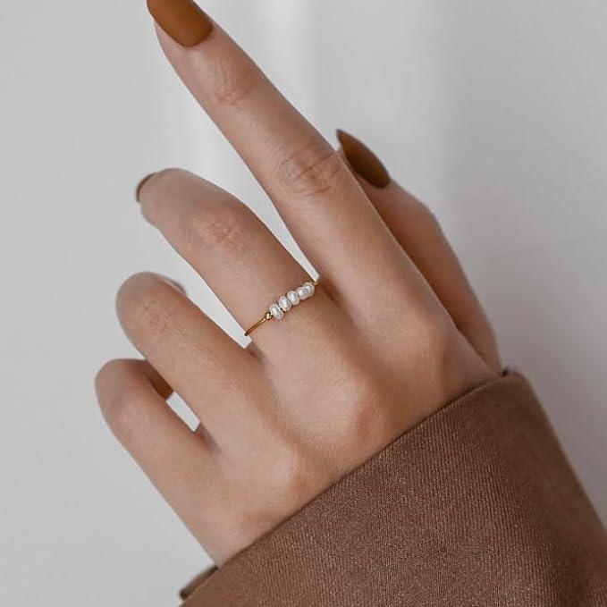 Miori – Natürlicher Perlenring aus Gold
