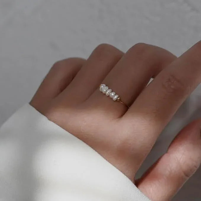Miori – Natürlicher Perlenring aus Gold