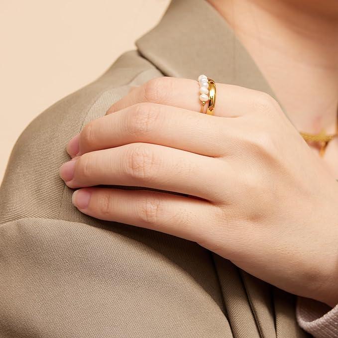 Miori – Natürlicher Perlenring aus Gold