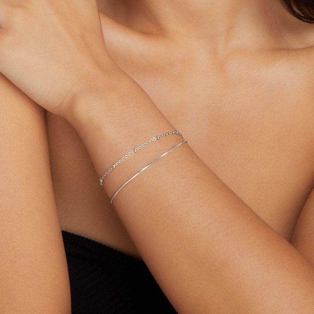 Oya - Mehrschichtiges Silberarmband