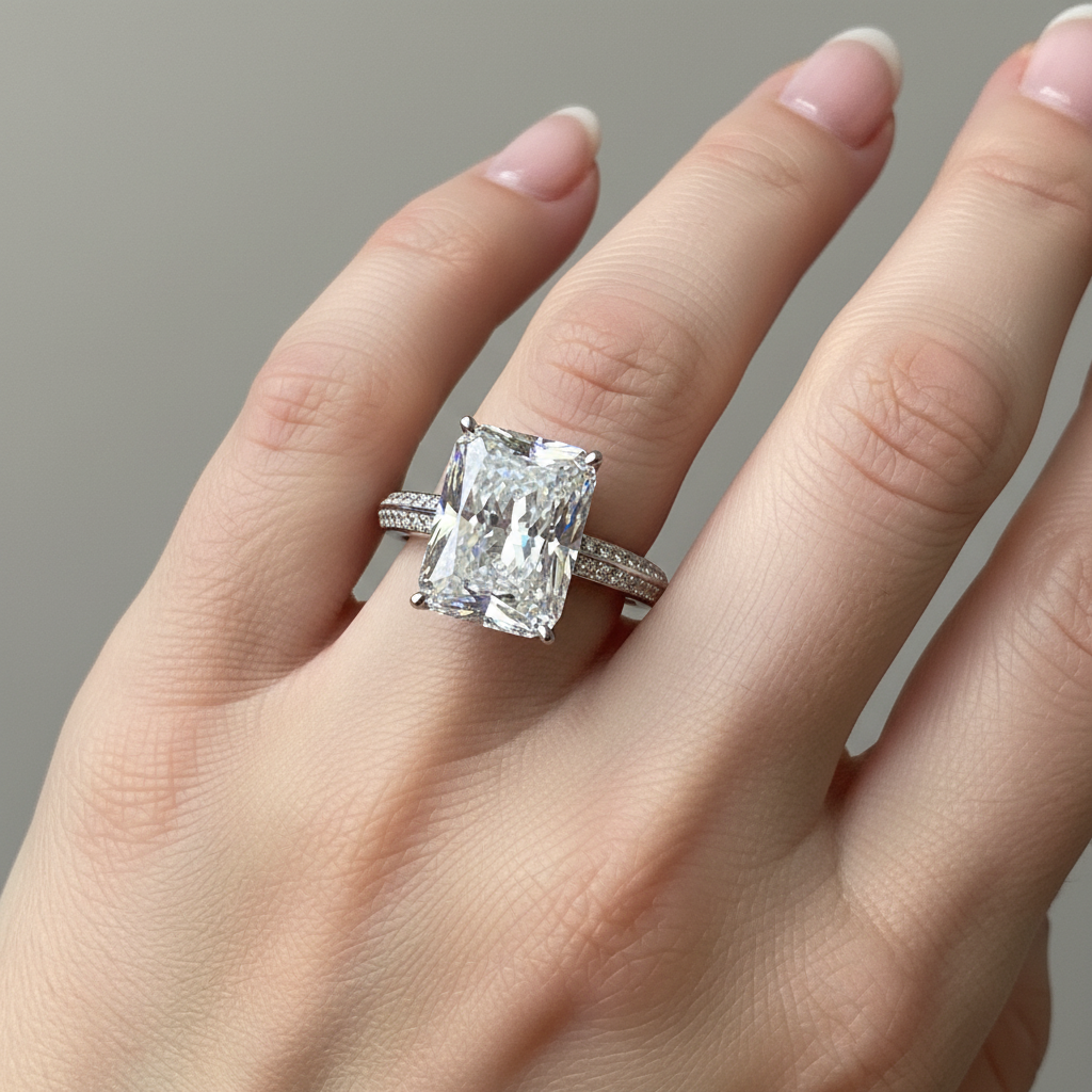 Jade – Ring mit großem Zirkonia