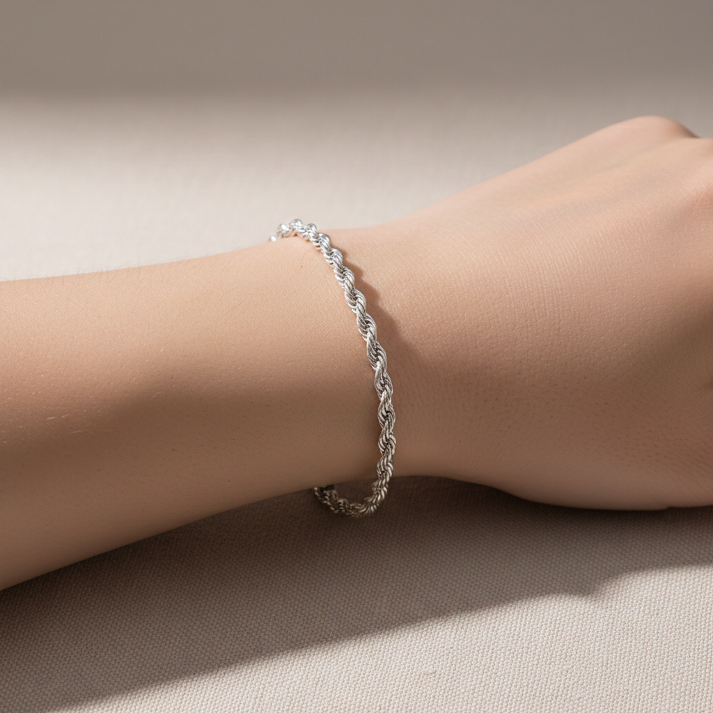 Mila – Geflochtenes Armband aus Edelstahl