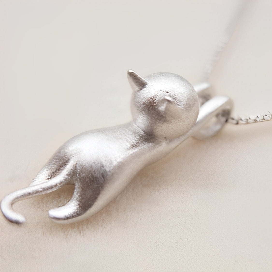 Mina – Verspielt Silber 925 Katzenhalskette
