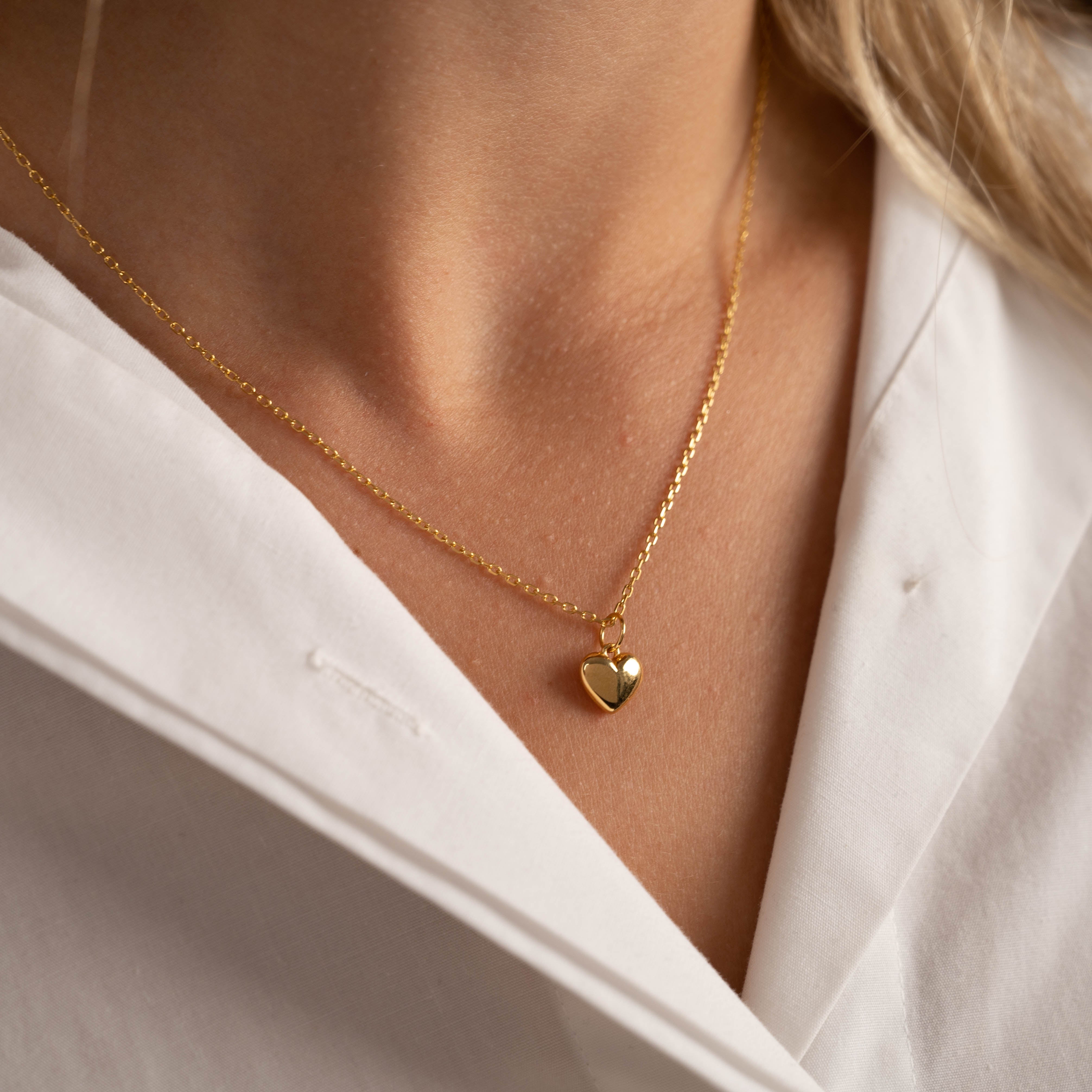 Lamia - Goldenes Herz-Halsband