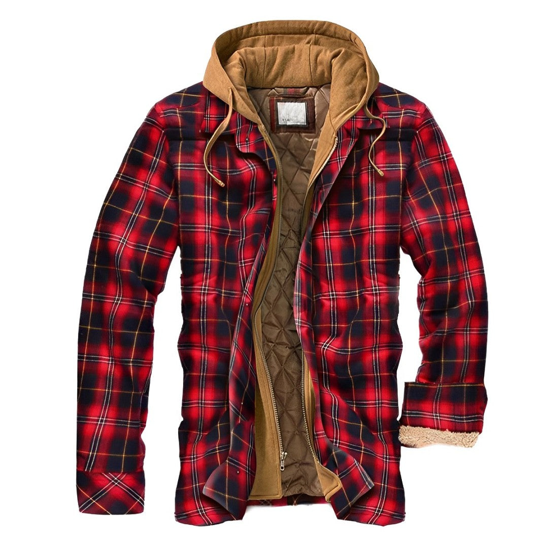 Ormond - Karierte Jacke mit Kapuze