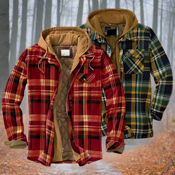Ormond - Karierte Jacke mit Kapuze