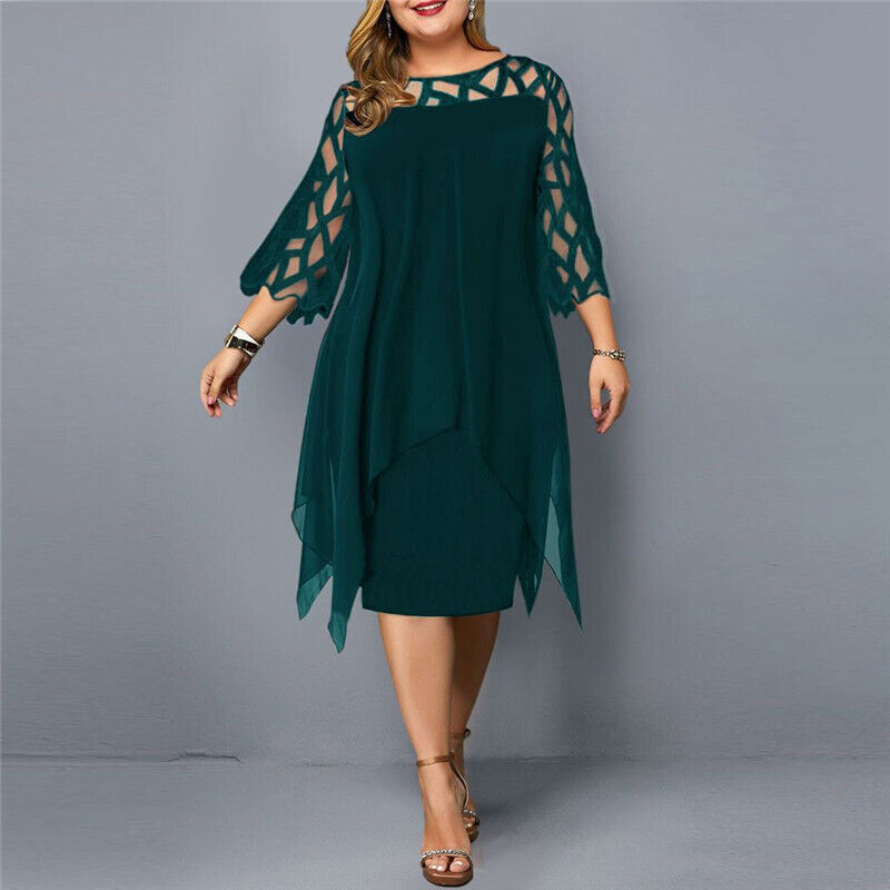 Cathryn - Stilvolles Midikleid für größere Größen