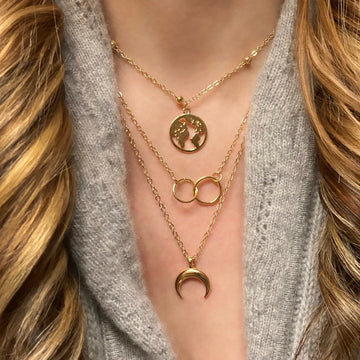 Erde-Halskette - Boho-Lagen-Set
