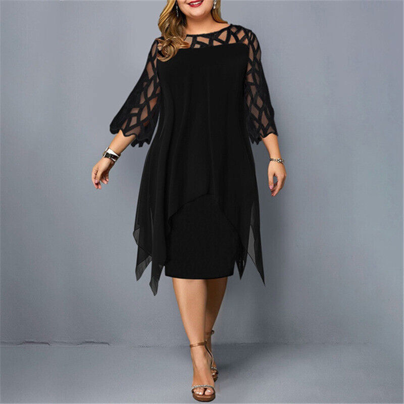 Cathryn - Stilvolles Midikleid für größere Größen